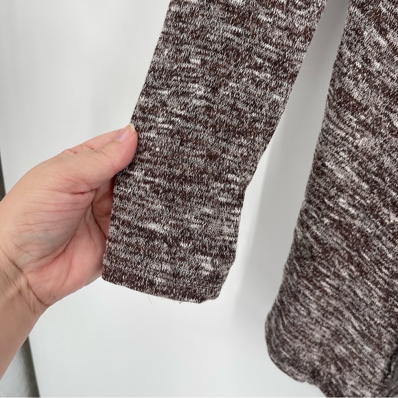 Nymphe Brown Marled Open Front Drape Cardigan - Picture 5 of 9